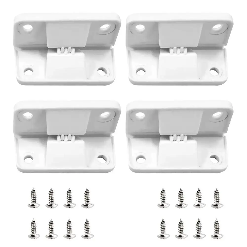 Silver Cooler Box Hinges High Quality Cooler Replacement Hinge With Screws Set For Colemans Cooler Freezer 90 Degree Door Hinges