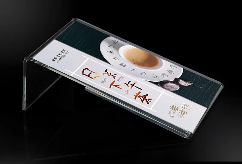 A4 Vertical And Horizontal Acrylic Menu Holders Table Sign Holder Message Holders Flexible PVC Display Holders Photo Holders