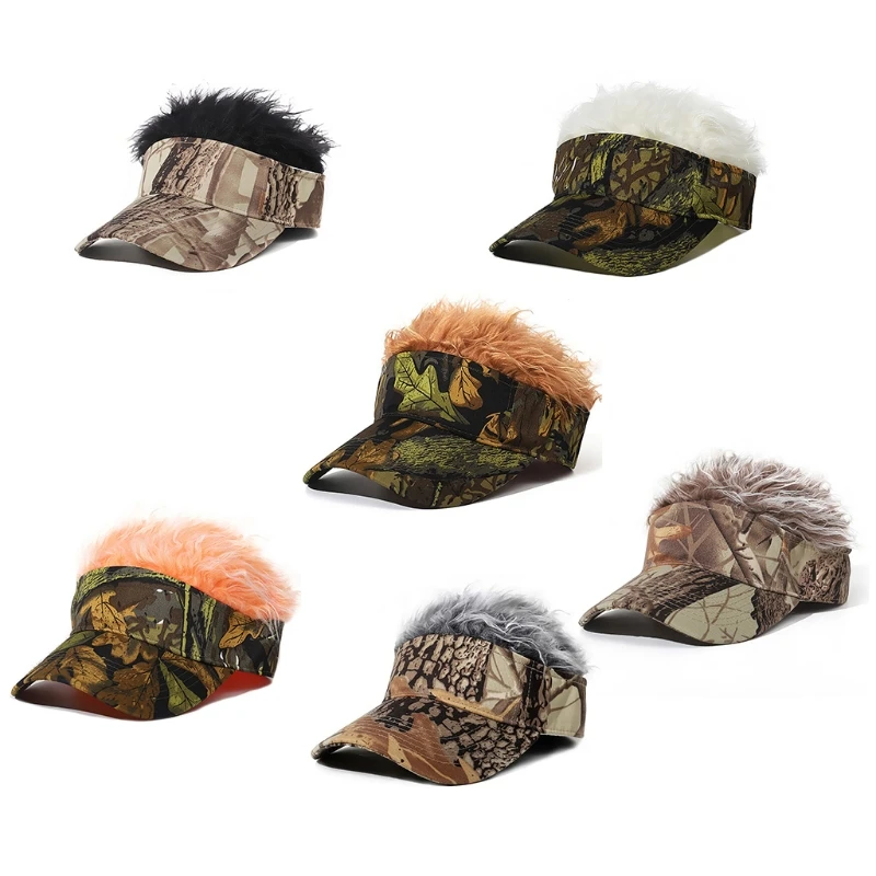 

M89E Hipster Wig Hat Baseball All-match Hat Street Artificial hair Fashion Creative