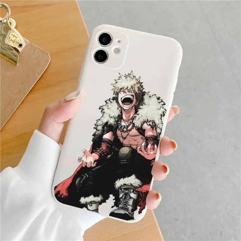 

Anime My Hero Academia cute Phone Case For iphone SE 7 8 12 11 X XS XR mini PLUS S pro Max Soft silicone shell funda
