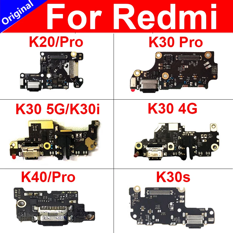 

USB Charger Jack Dock Board For Xiaomi Redmi K20 Pro K30 4G 5G K30i K30s K30Pro K40 Pro Charging USB Port Board Replacement Part