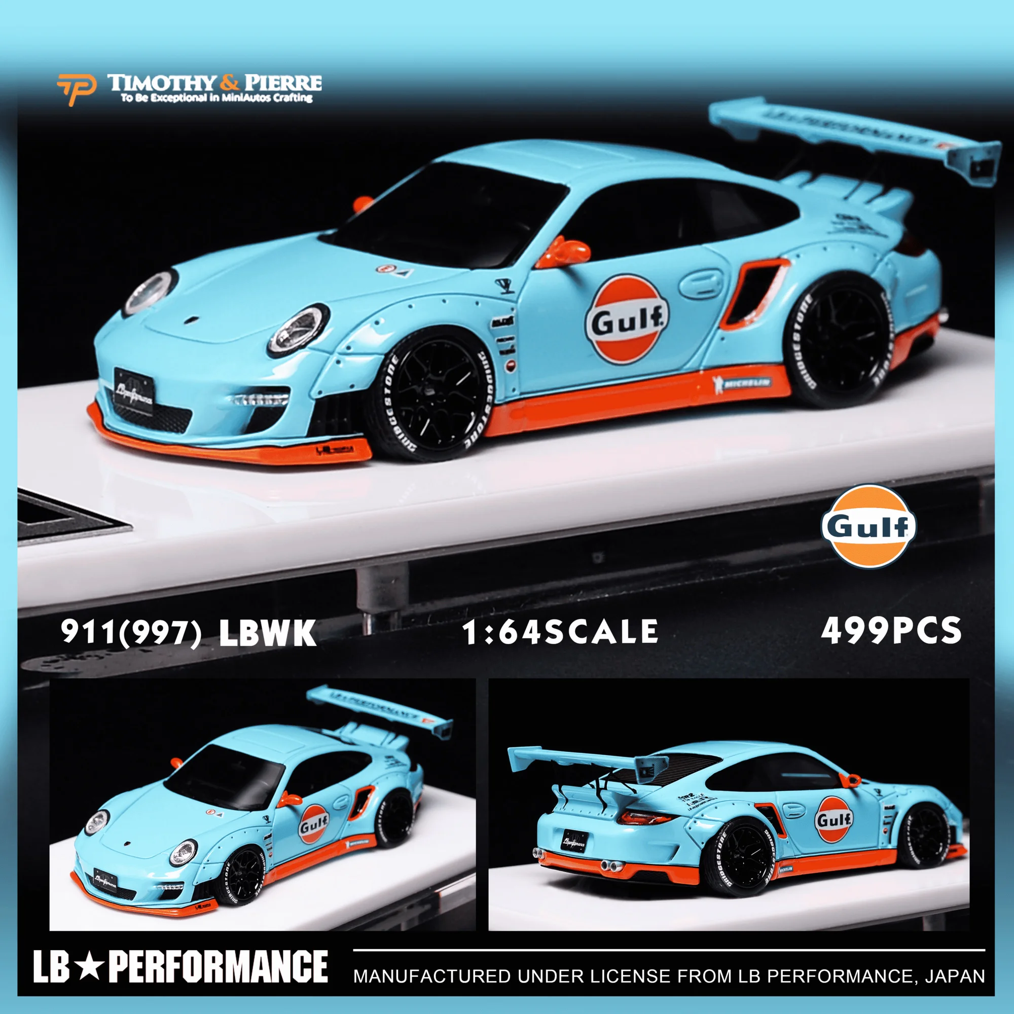 

Коллекционная Миниатюрная модель автомобиля с изображением лимитированного сериала тарелок Ти-Пьера TP 1:64 Resin LBWK 997 911