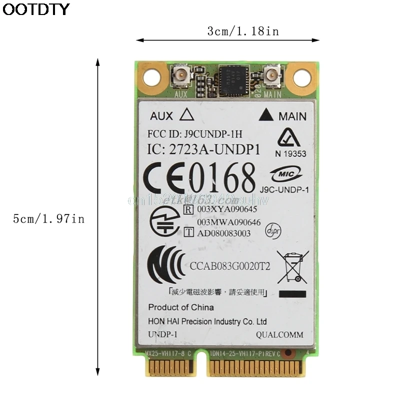 

UN2400 EV-DO UMTS HSDPA WWAN Module 483377-002 3G Wireless PCI-E Card For HP #L059# new hot