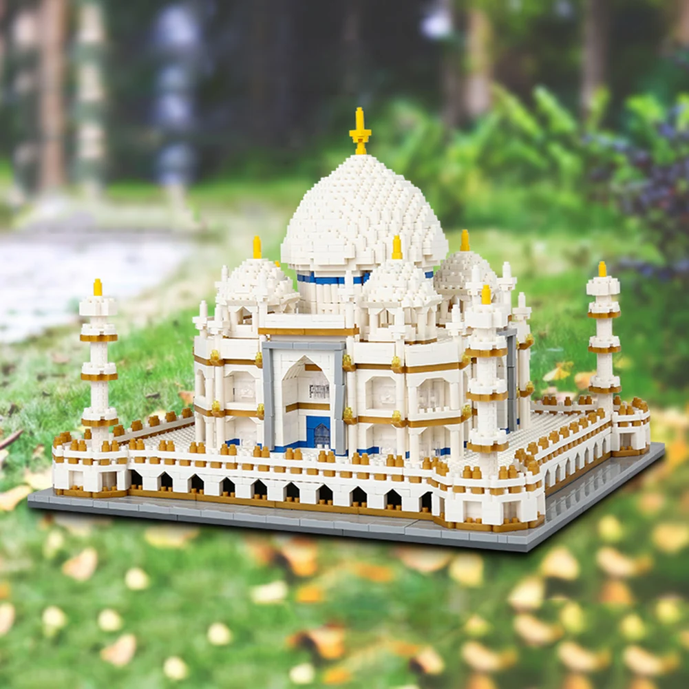 

DIY 4019pcs/set Mini Blocks World Famous ArchitectureTaj Mahal Micro Palace Model Educational Kids Toys playmobil