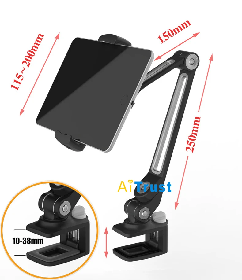 Настольная подставка с пряжкой для планшета экран вращающаяся на 360 градусов