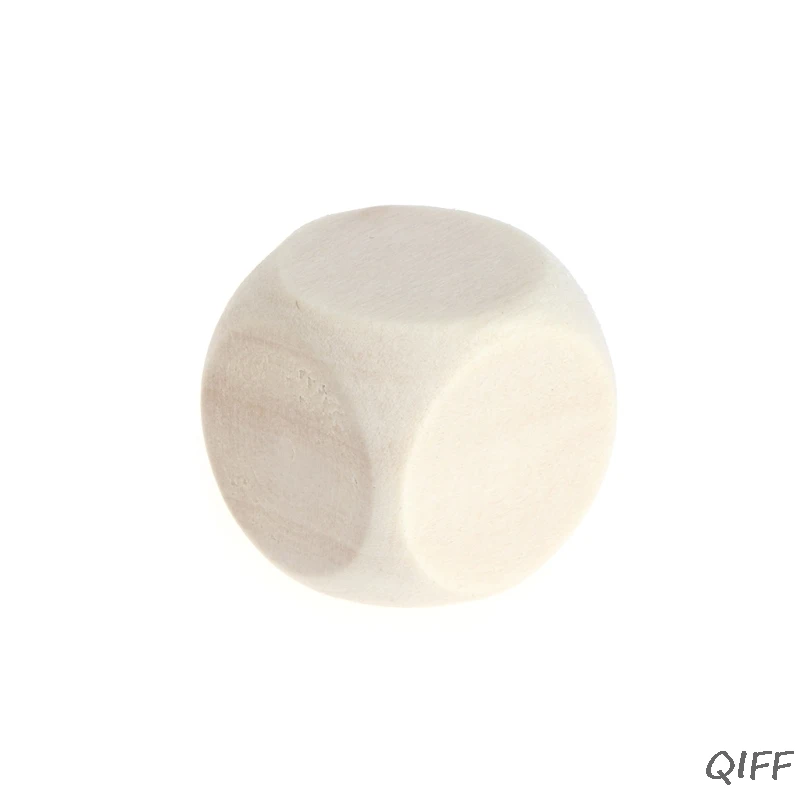 

10pcs 6 Sided Blank Wood Dice Party Family DIY Games Printing Engraving Kid Toys