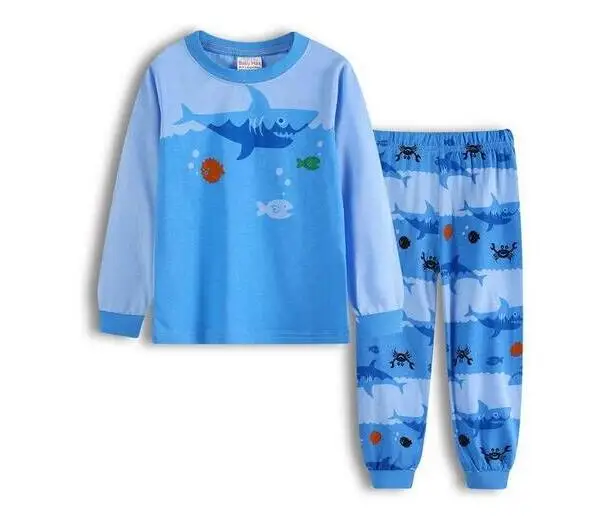 STYLE 23 Детская одежда комплект детской одежды, пижамные комплекты для мальчиков одежда для сна для девочек Детская Пижама, детская Ночная одежда с машинками, домашняя одежда - Цвет: STYLE 23
