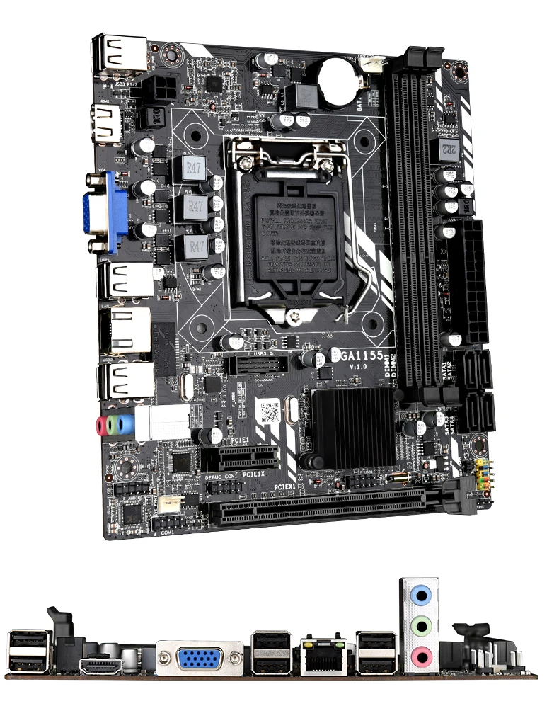 LGA 1155 Материнская плата для Intel Core i7 / i5 i3 Pentium Celeron LGA1155 DDR3 M-ATX Материнские платы H61M