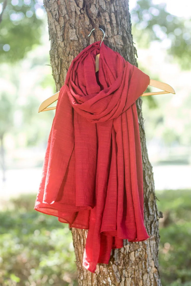 Однотонный хлопковый хиджаб