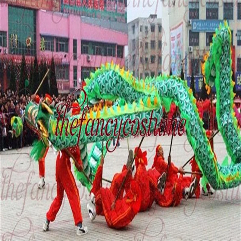 4m Size 5 Dragon Dance Costume 4 Players 8-12 Age Children Student School Halloween Party Performance Parade Folk Stage  China