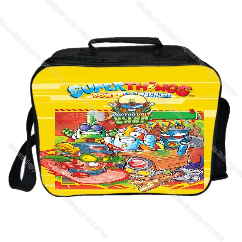 

Children Cartoon Anime Lunch Bags Kids Superthings Power Machines Super Zings7 Lunch Box Students Portable Food Storage Box
