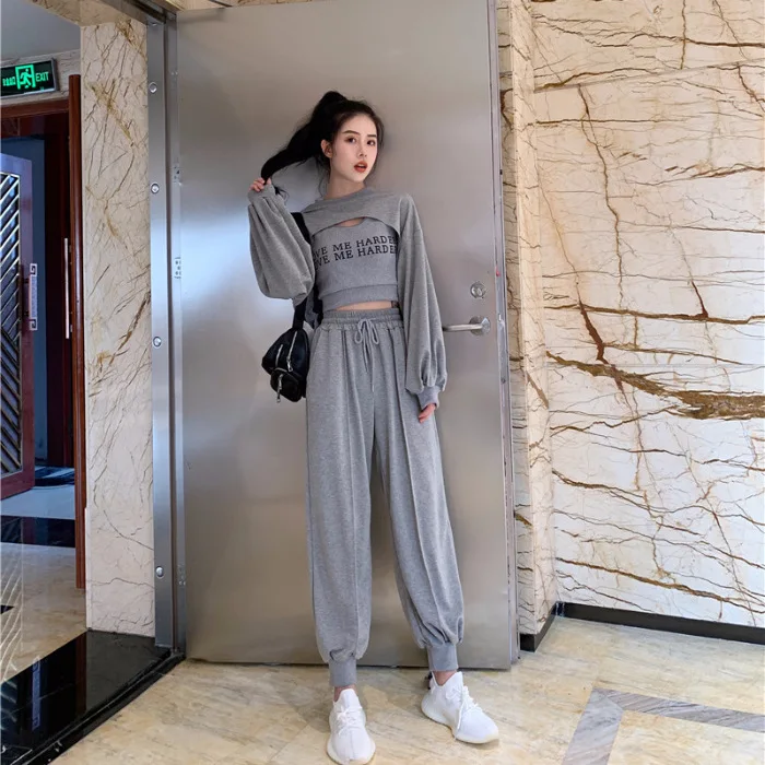 Женские комплекты в Корейском стиле из трех предметов модный и повседневный