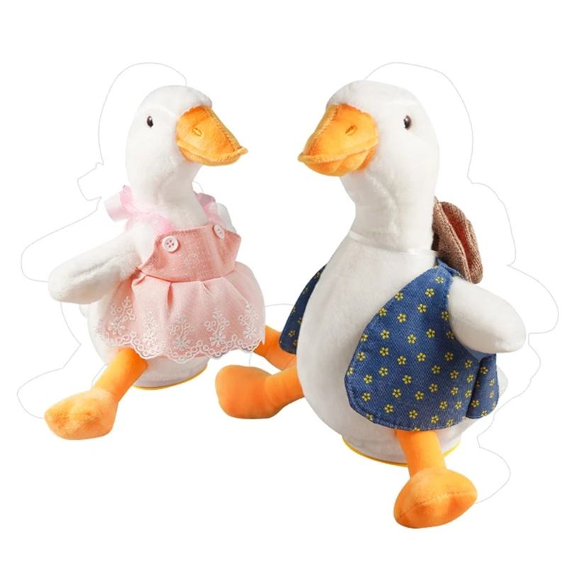 

03KD 8.6’’/22cm Singing Doll Plush Stuffed Toy Duck for Girlfriend Adults Interactive Electric Duck Novelty Repeating Playset