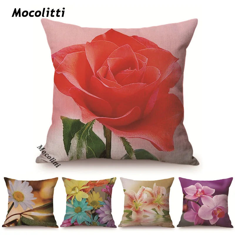 С красной розой и цветочным узором летние завод цветок гармонии Главная Wall Art