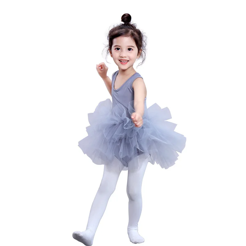 1Pc Tutu Ballet Leotards Girls Kids Chiffon Dancing Skirt Children Dance Practice Dresses Leotard Dress | Детская одежда и обувь