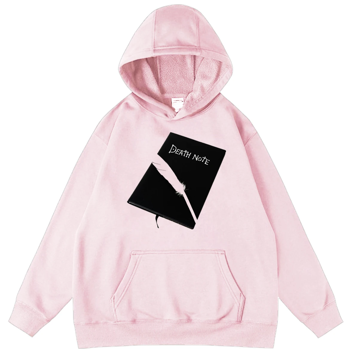 

Anime Death Note Hoodies Autumn 2021 Men's Loose Sweatshirts Boy Fleece Oversized Hooded Pullover Male Cool High Street Tops