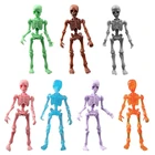 Подвижный г-н Кости Скелет человека модель черепа всего тела мини-фигурка игрушка Хэллоуин новинка Цвет хрустальный череп