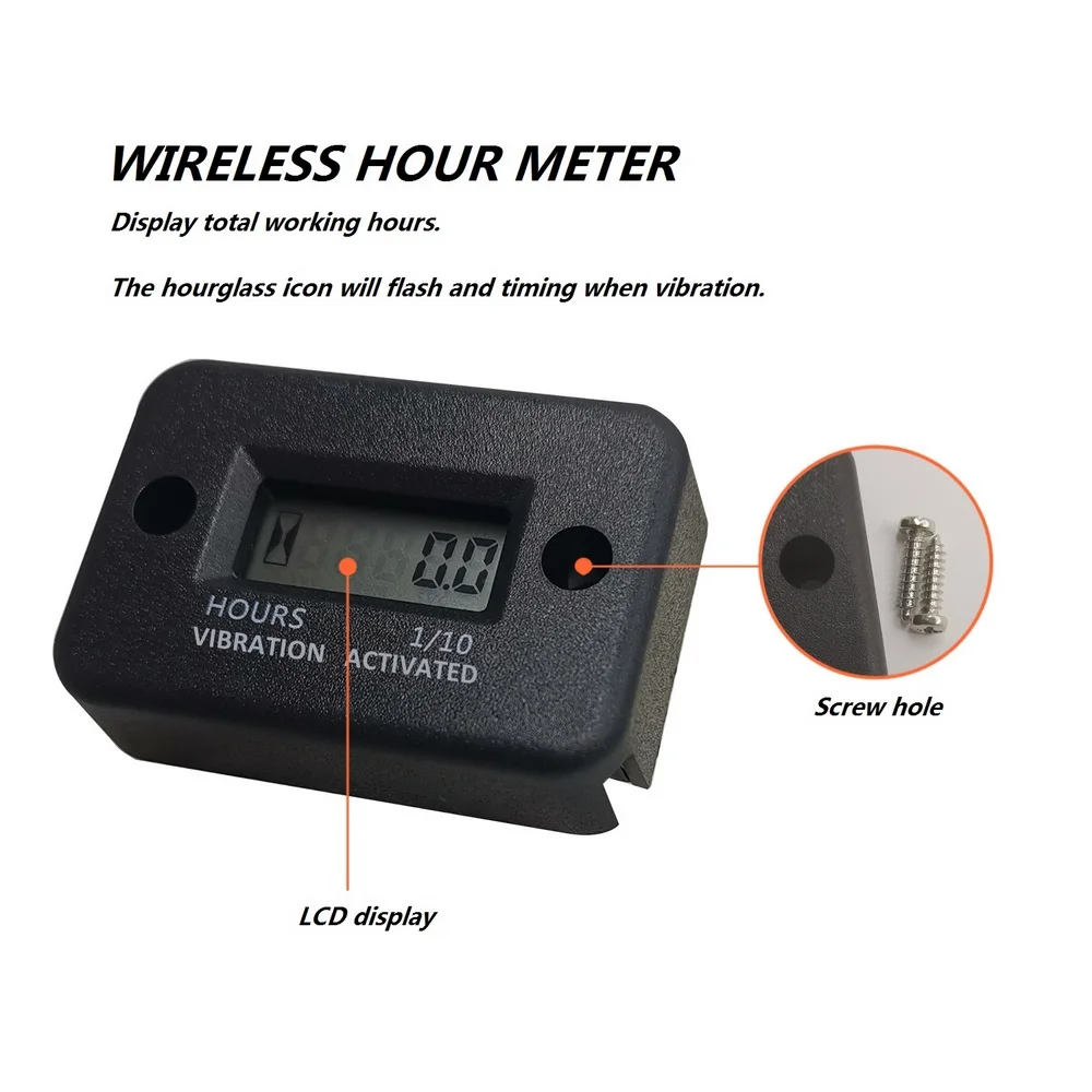 

Digital Vibration Hour Meter Gauge for Vibrating Machine Motorcycle ATV Boat Marine Digital Hour Meter DJ-103 Wireless Timer