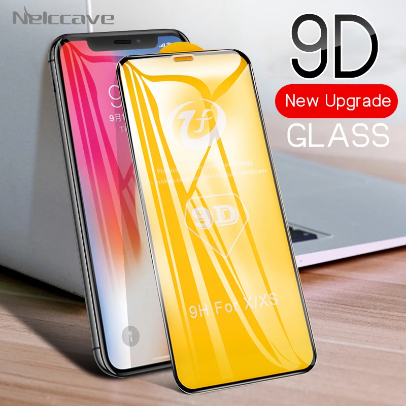 Закаленное стекло 9D для iPhone 12 Mini 11 Pro XS Max XR 8 7 Plus 6 6S SE 2020 5 защитная пленка на весь