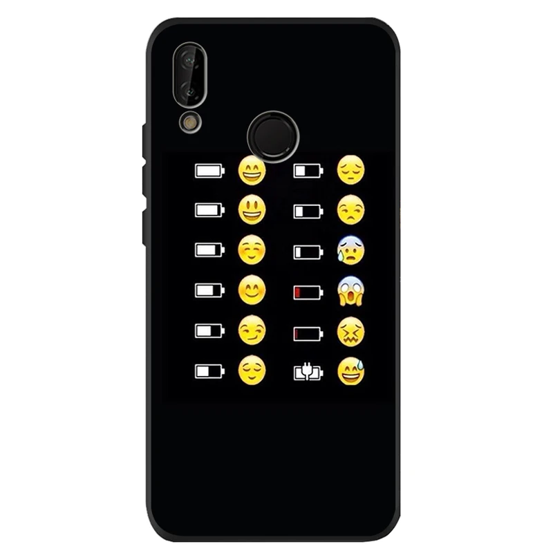 Забавный прозрачный черный силиконовый мягкий чехол для телефона huawei P40 P30 P20 P10 Pro