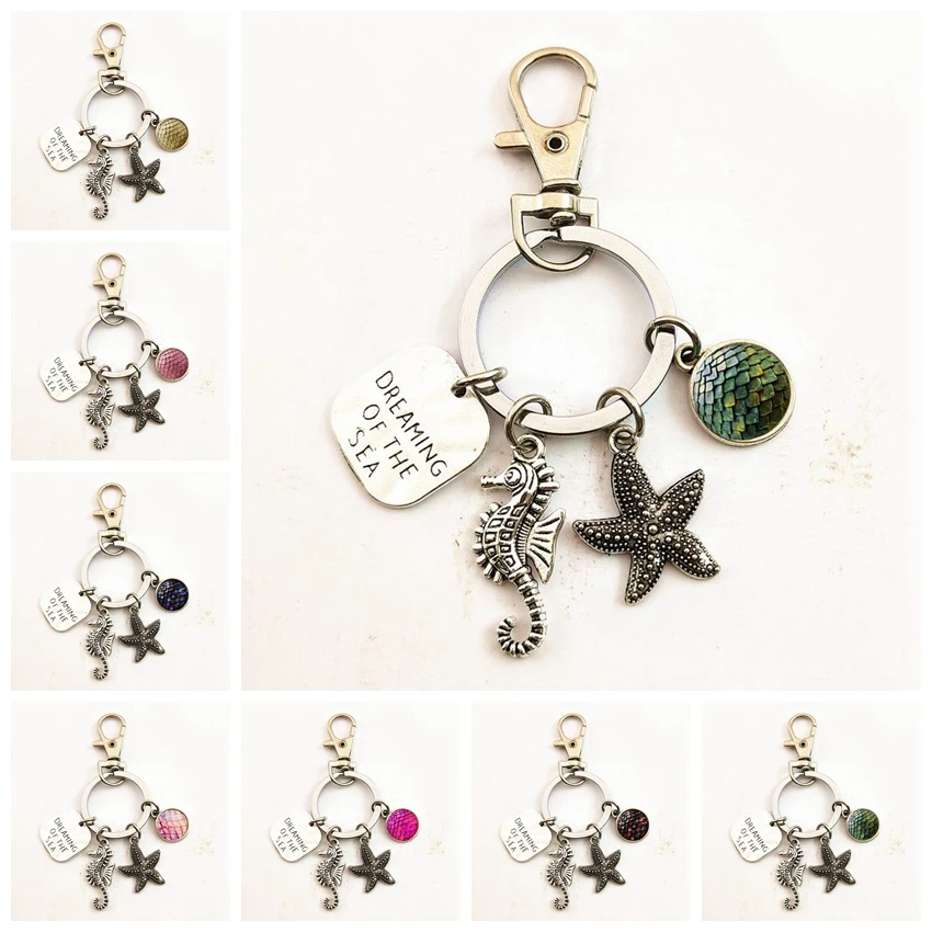 Мода красота Русалка мечты о море письмо сплав Морская звезда Подвеска в виде