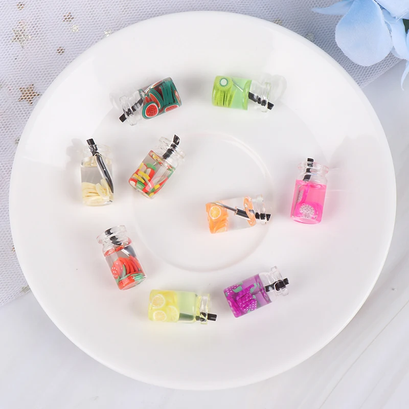 Миниатюрный Кукольный домик 1:12 мини фрукты из смолы имитация бутылки модель