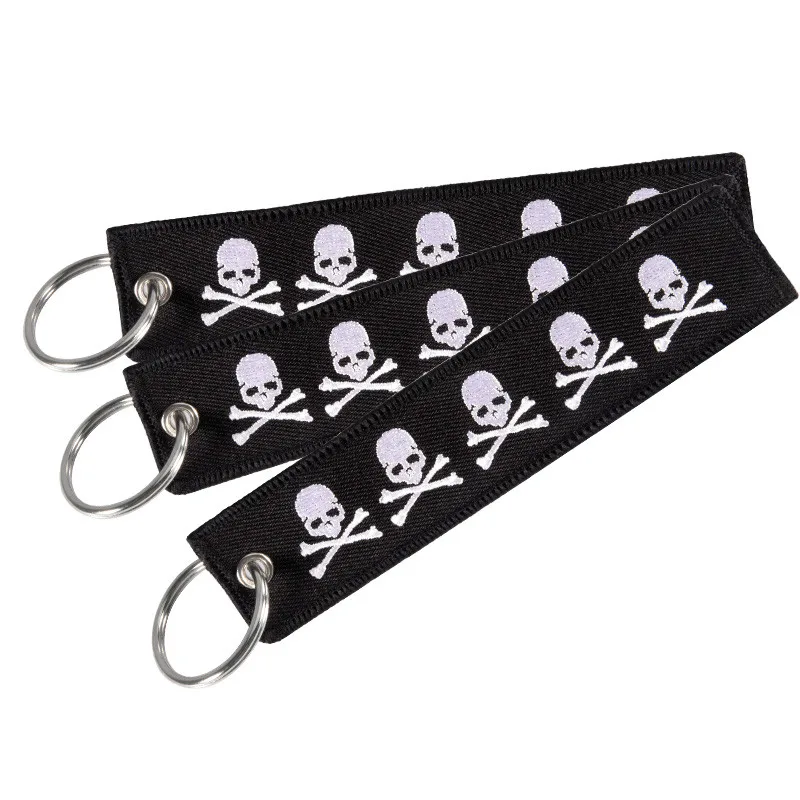 3 шт. брелок для ключей с вышивкой в виде опасного черепа|Принадлежности