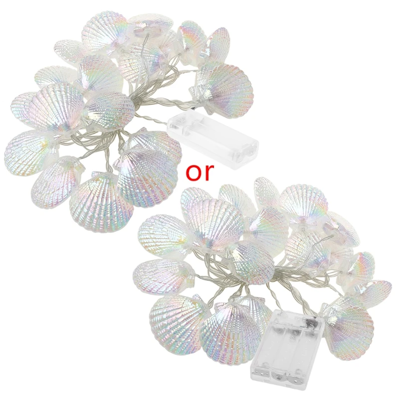 

Seashell Starfish Conch Light String LED 3000K Warm White Garland Lights for Christmas Tree Wedding Party Home Indoor Decoration