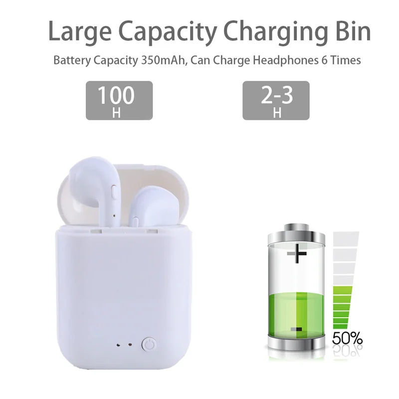 TWS Wireless Earphones 5.0 Earphone Matte Earbuds Charging Box Headset Headphones for Bluetooth phone | Электроника