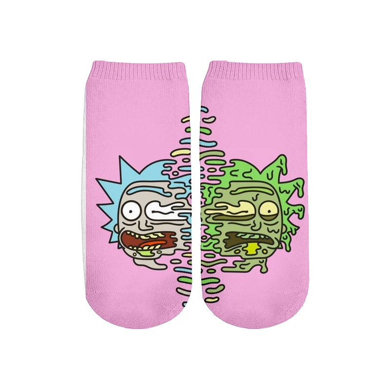 25 Новейшие Rick and Morty 3D печатных мультфильм милые короткие носки для мужчин женщин harajuku корейские носки RS-006 - Цвет: 25