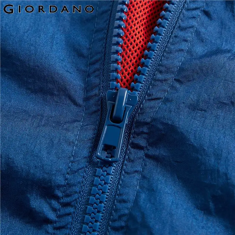 Giordano мужская куртка со стоячим воротником тонкая ветровка дышащая сетчатая подкладка мягкая свободная Casaco Masculino 91079687