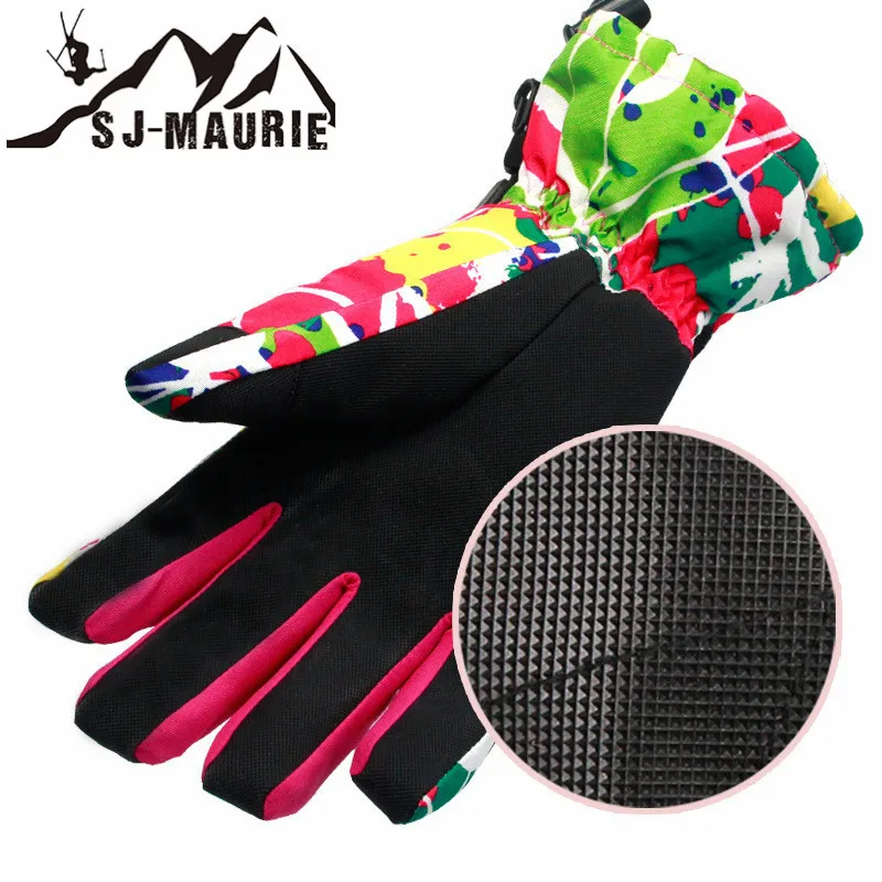 Зимние теплые лыжные перчатки спортивные водонепроницаемые ветрозащитные