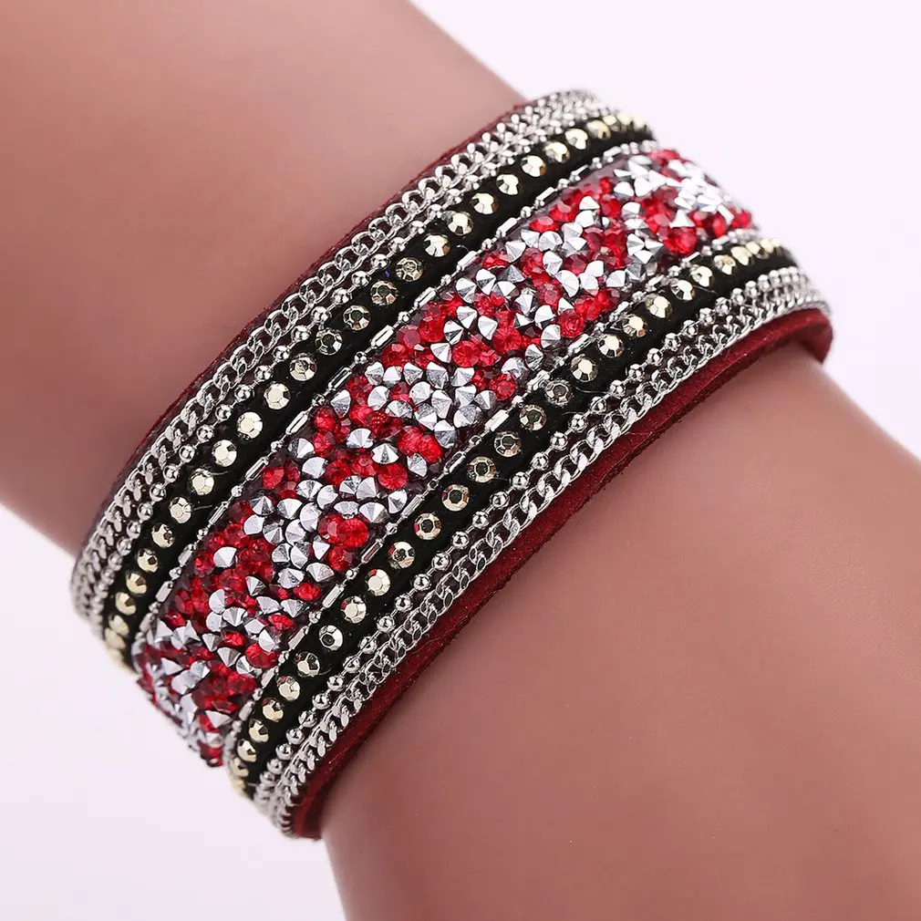 Модный крутой браслет с покрытием бархатный сверлильный женские разноцветные