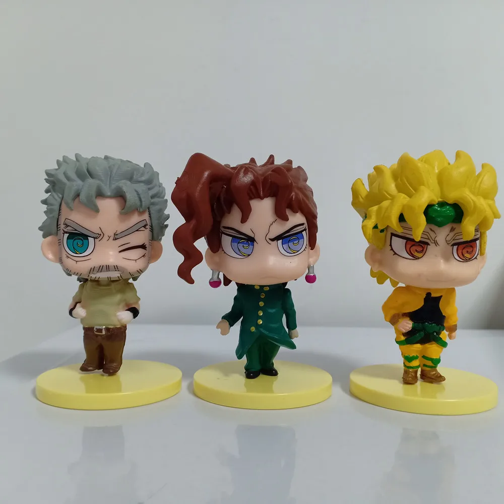 New 7pcs/Set Generation 2th Jojo Bizarre Adventure Diamond Kujo Jotaro Higashikata Josuke Rohan Action Figure PVC Model Toys | Игрушки и