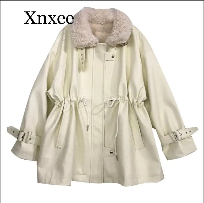 Зимнее меховое пальто Тедди с гипотермической лисой облегающее на талии куртка