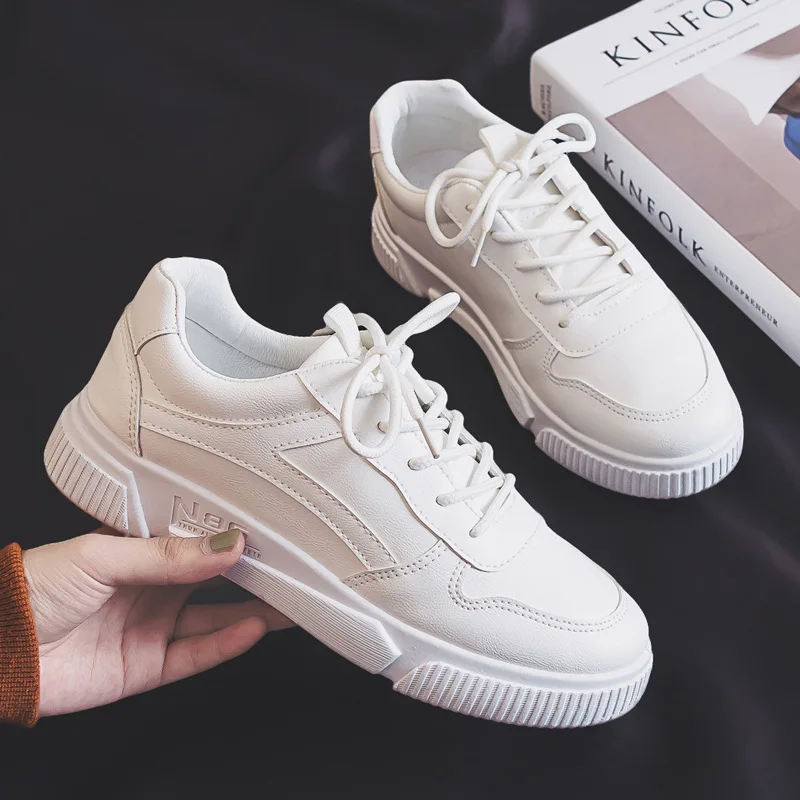 

Women's Casual Shoes 2021 Spring and Summer Fashion Lace-up Women's Flat Shoes Round Toe Vulcanized Shoes Outdoor Women's Shoes