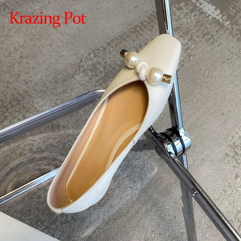 

Krazing Pot/2021 Новое поступление сплит-кожа, квадратный носок, средний каблук во французском романтическом стиле красивой леди комплект повседн...