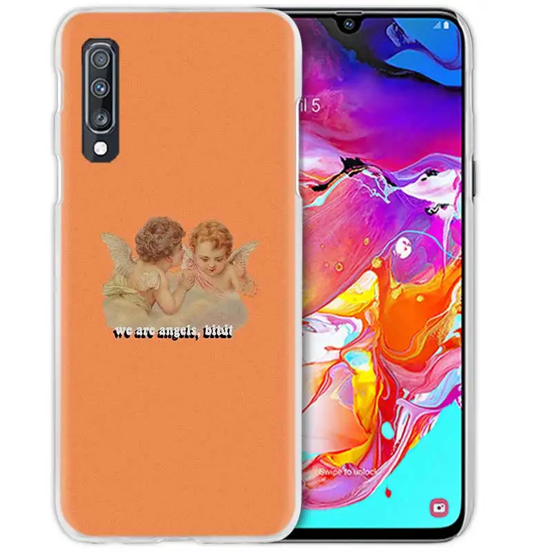 Художественный чехол с рисунком ангела Купидона для samsung Galaxy A50 A70 A20e A40 A30 A20 A10 A8 A6 Plus A9 A7 жесткий прозрачный чехол для телефона из поликарбоната