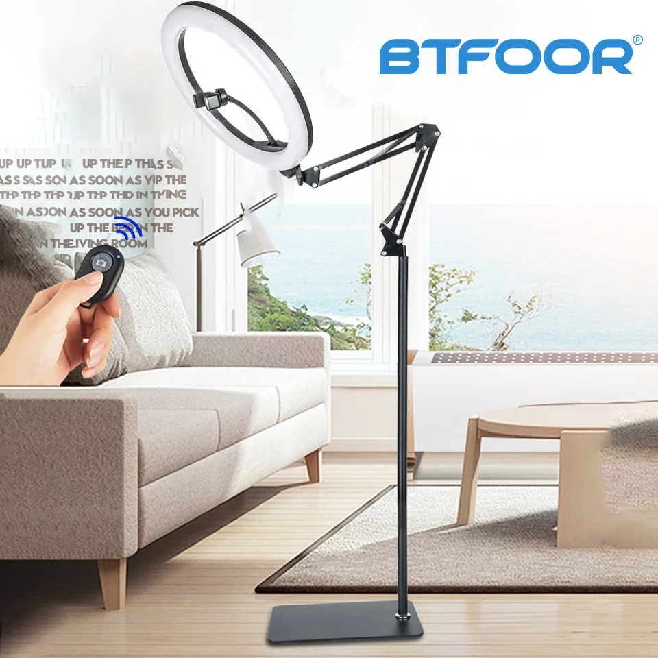 

Selfie Lighting Circle Fill Camera Photo Studio Phone Lamp Photography Led Video Ring Light With Tripod Stand Boom Arm Youtube