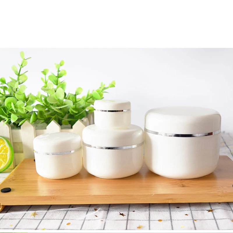 20 г/50 г/100 г/250 г белая портативная пластиковая Косметическая пустая банка коробка