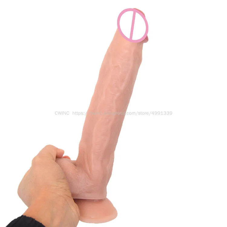 Фаллоимитатор большого размера 12 дюймов водонепроницаемый с присоской для