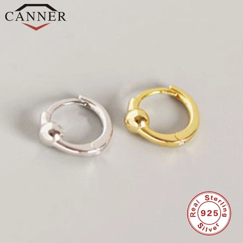 High-Quality 925 Sterling Silver Geometric Beads Hoop Earrings for Women Black Rectangular CZ Zircon Earring Gold Jewelry | Украшения и