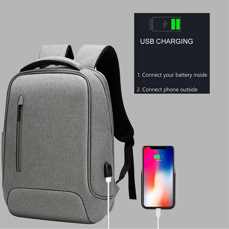 Новинка 2021 рюкзак для ноутбука 15 6 дюймов мужской путешествий с USB зарядкой