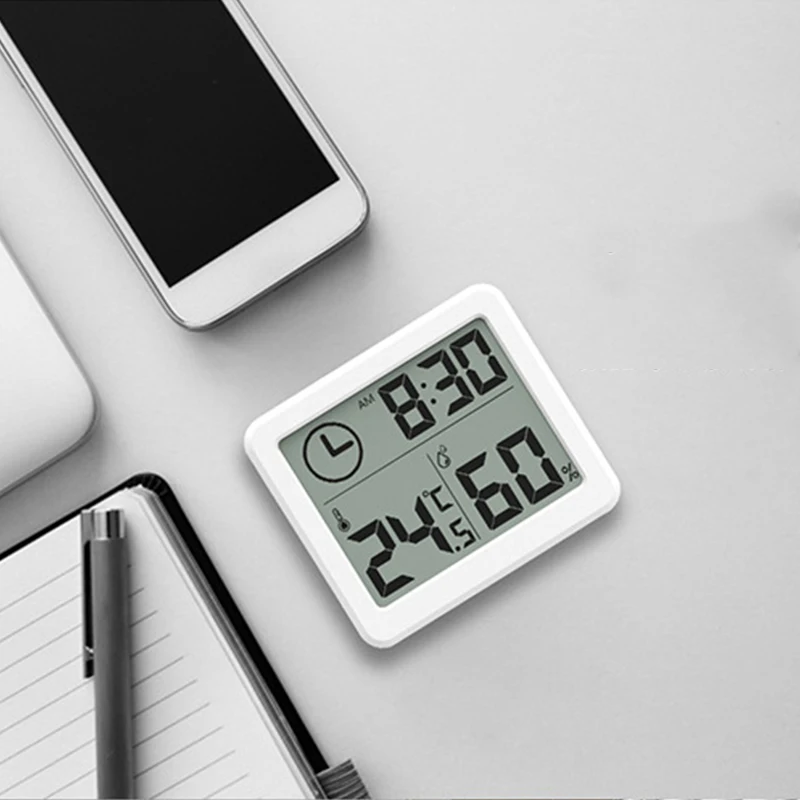 1 шт. термометр гигрометр ультра-тонкий многофункциональный автоматический