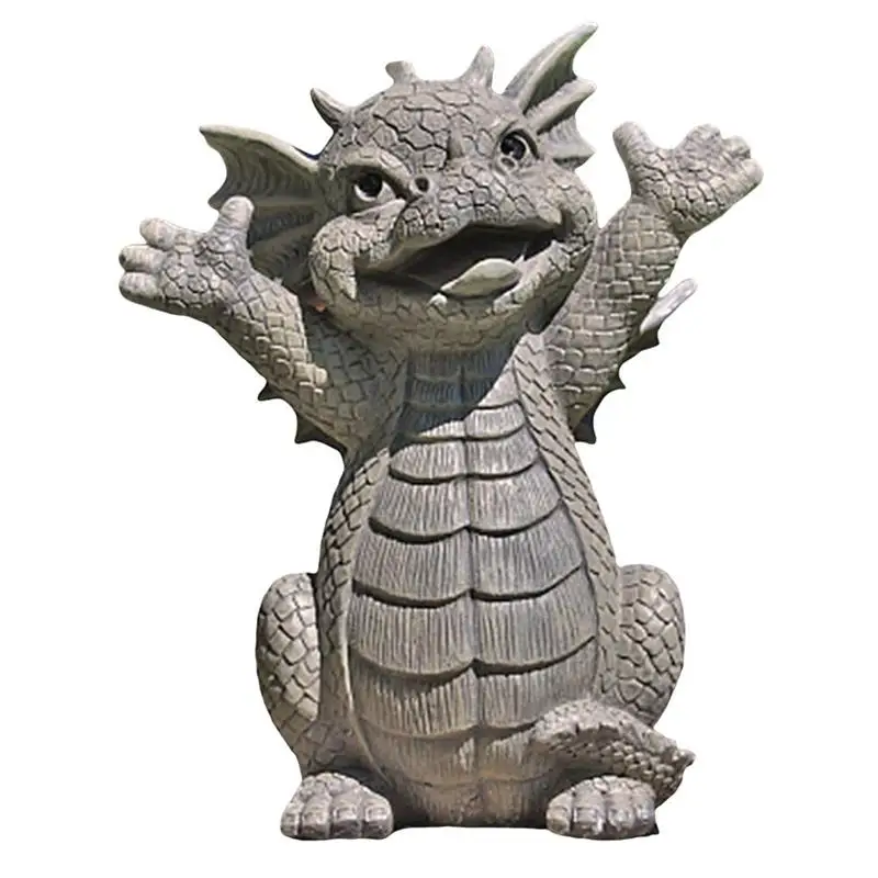 

Garden Dragon Meditation Statue Garden Dragon Statue Collecting Chinese Dragon Ornament Crafts Decoration Dinosaur Sculpture