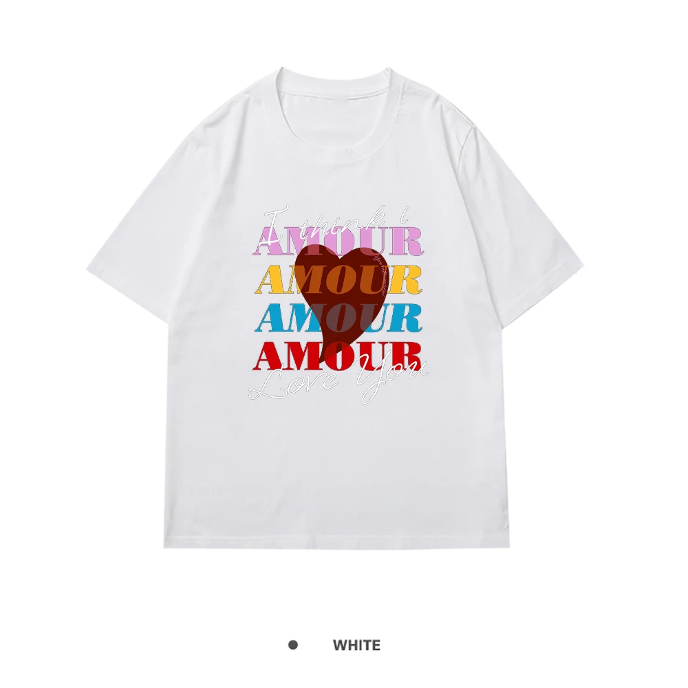 

Amour Fore You Print Women T-shirts Oversized S-XXXL Tee Shirts Casual Loose Hip Hop Tshirt Short Sleeve Summer Women T-shirt