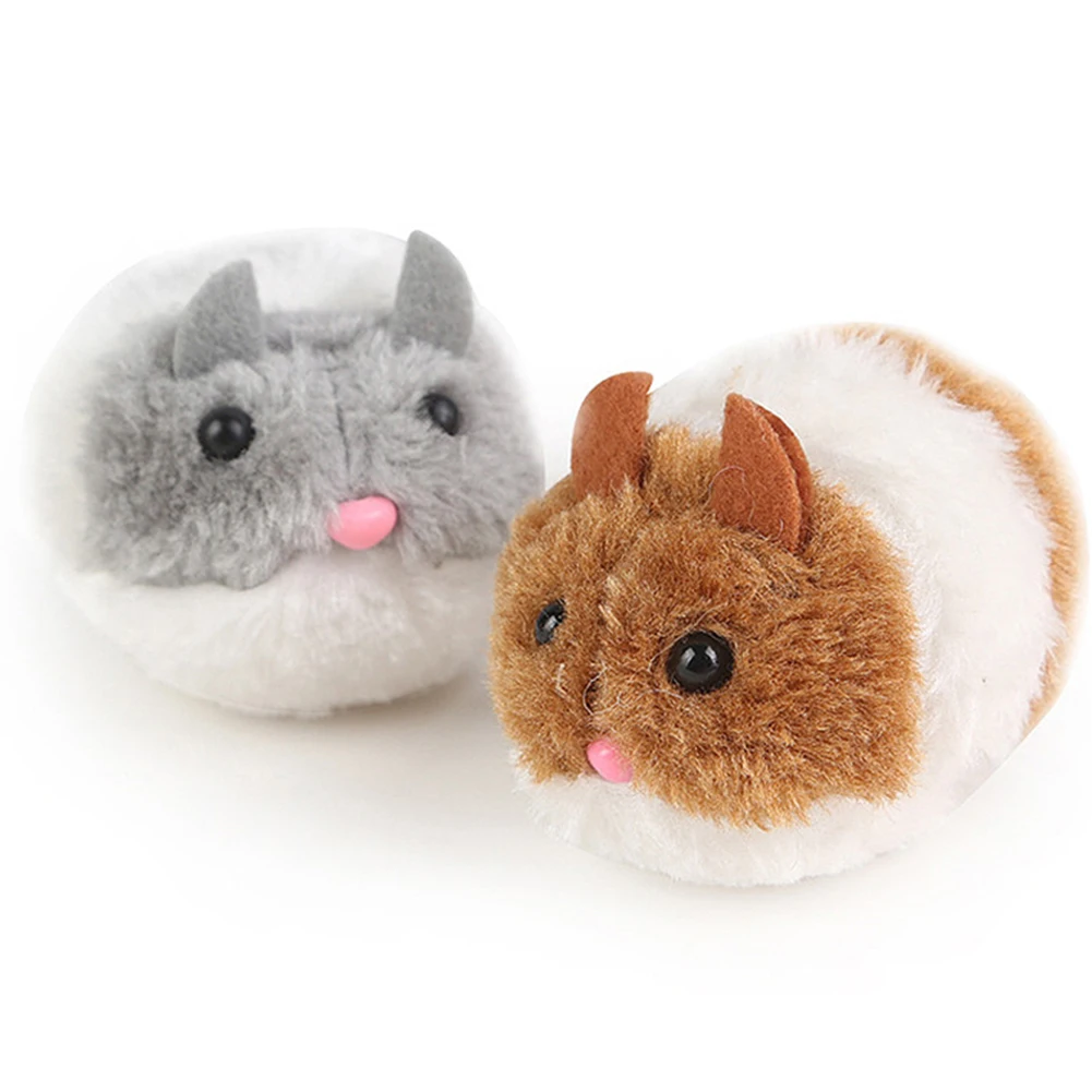 Новая игрушка для кошек плюшевая Меховая Вибрирующая мышка питомец котенок