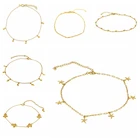 Браслеты ROXI для ног женские, милые ножные браслеты из стерлингового серебра 925 пробы с маленькими бусинами в виде звезды, Луны, черепахи, молнии, ювелирные изделия