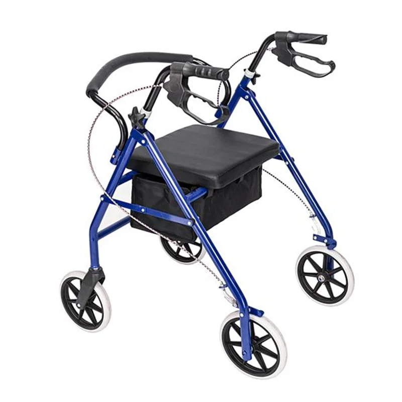

Iron Walker With Wheels Walking Stick Cane Walking Seats For Disabled Elderly