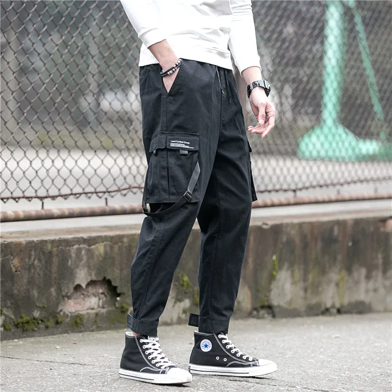 

Streetwear Fashion Hip Men's Hop Sweatpants Joggers Tactical Mens Cargo Harem Pants Men Trousers